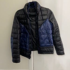 J.crew black and navy puffer jacket